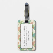 SüdwestenGeo Schritt | aquamarine u. korallenrote Gepäckanhänger (Rückseite vertikal)