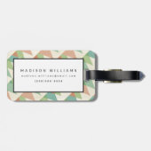 SüdwestenGeo Schritt | aquamarine u. korallenrote Gepäckanhänger (Rückseite horizontal)