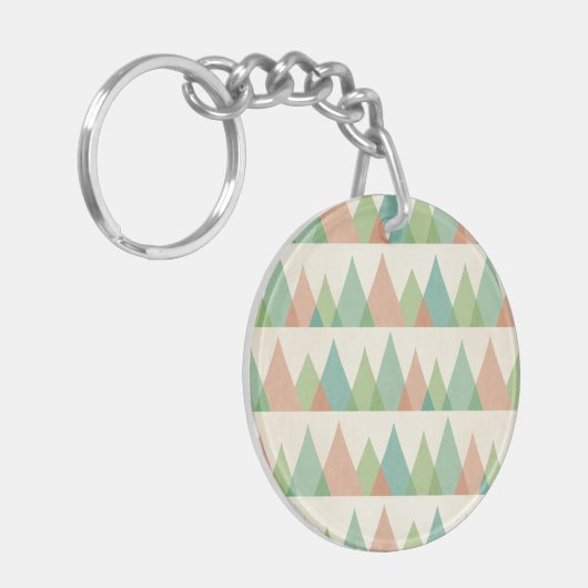 SüdwestenGeo Schritt | aquamarine u. korallenrote Schlüsselanhänger (Vorderseite links)