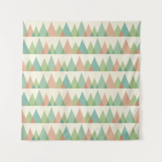 SüdwestenGeo Schritt | aquamarine u. korallenrote Wandteppich (Vorderseite (Horizontal))