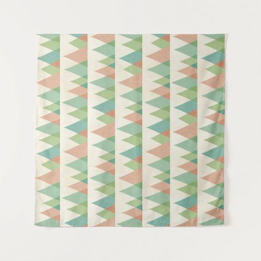 SüdwestenGeo Schritt | aquamarine u. korallenrote Wandteppich (Vorderseite)