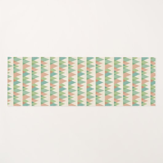 SüdwestenGeo Schritt | aquamarine u. korallenrote Yogamatte (Vorderseite (Horizontal))