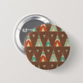SüdwestenGeo Schritt| aquamarines Teepee-Muster Button (Vorne & Hinten)