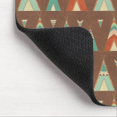 SüdwestenGeo Schritt| aquamarines Teepee-Muster Mousepad (Ecke)