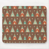 SüdwestenGeo Schritt| aquamarines Teepee-Muster Mousepad (Vorne)