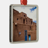 SüdwestenTaos Adobe Pueblo-Haus-New Mexiko Ornament Aus Metall (Rechts)