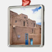 SüdwestenTaos Adobe Pueblo-Haus-New Mexiko Ornament Aus Metall (Links)