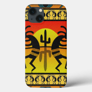 Südwestentwurf, der Kokopelli Wüsten-Kaktus tanzt Case-Mate iPhone Hülle