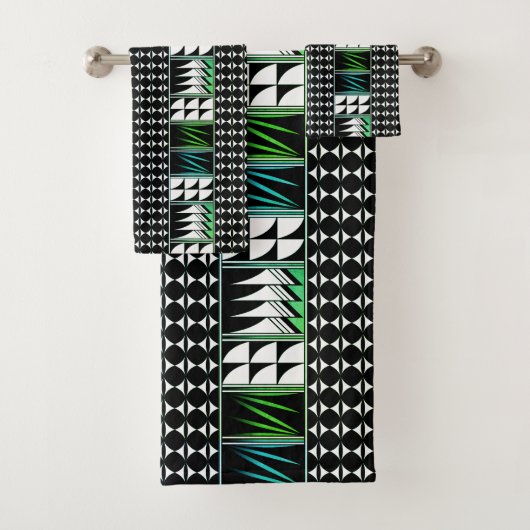 SüdwestFeather Segnungen in Aqua Badhandtuch Set (Insitu)