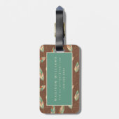 Südwestfeder-Muster SüdwestGeo-Schritt-| Gepäckanhänger (Rückseite vertikal)