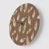 Südwestfeder-Muster SüdwestGeo-Schritt-| Große Wanduhr (Winkel)