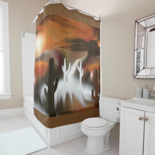 Südwestfeuer und Abstrakte Eiskunst Duschvorhang (Beispiel)