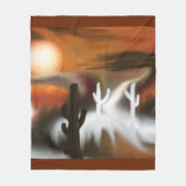 Südwestfeuer und Abstrakte Eiskunst Fleecedecke (Vorderseite)