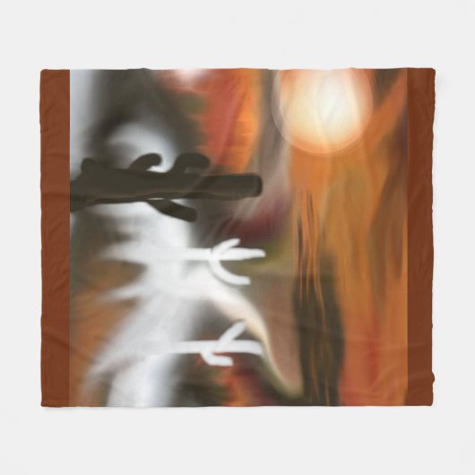 Südwestfeuer und Abstrakte Eiskunst Fleecedecke (Vorderseite (Horizontal))