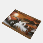 Südwestfeuer und Abstrakte Eiskunst Fußmatte (Schrägansicht)