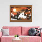 Südwestfeuer und Abstrakte Eiskunst Leinwanddruck (Insitu (Wohnzimmer))