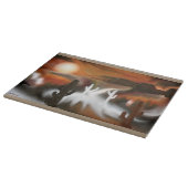 Südwestfeuer und Abstrakte Eiskunst Schneidebrett (Ecke)