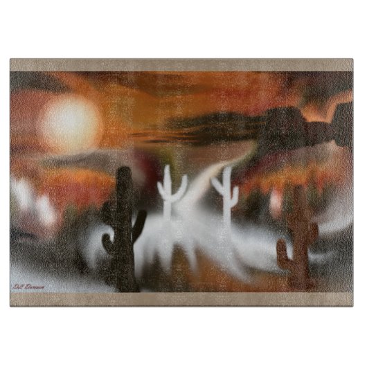Südwestfeuer und Abstrakte Eiskunst Schneidebrett (Vorderseite)