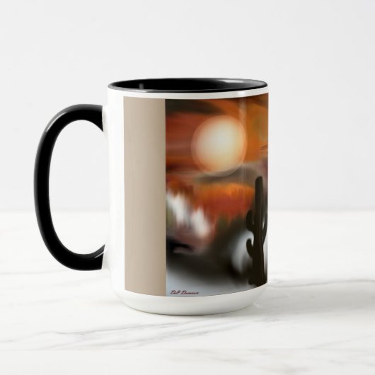 Südwestfeuer und Abstrakte Eiskunst Tasse (Links)