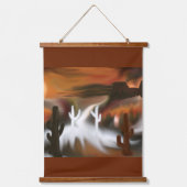 Südwestfeuer und Abstrakte Eiskunst Wandteppich Mit Holzrahmen (Vorderseite)