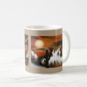 Südwestfeuer und Abstrakte Eiskunst Zweifarbige Tasse (VorderseiteRechts)