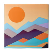 Südwestgebirge Geometrisch Abstrakt Fliese (Vorderseite)