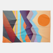 Südwestgebirge Geometrisch Abstrakt Geschirrtuch (Horizontal)
