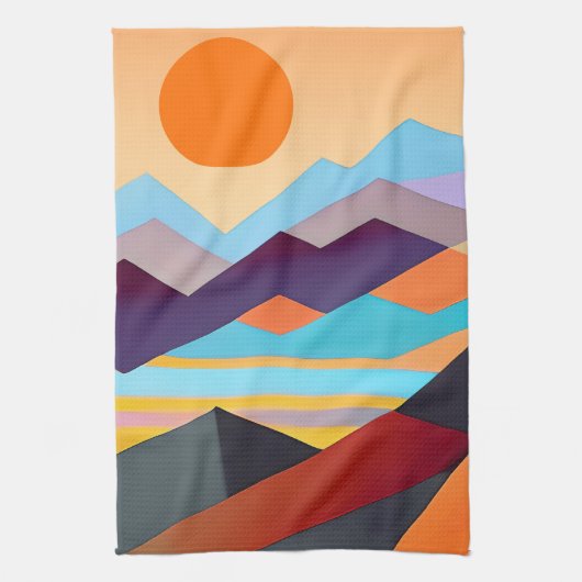 Südwestgebirge Geometrisch Abstrakt Geschirrtuch (Vertikal)