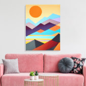 Südwestgebirge Geometrisch Abstrakt Leinwanddruck (Insitu (Wohnzimmer))