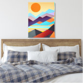 Südwestgebirge Geometrisch Abstrakt Leinwanddruck (Insitu (Schlafzimmer))