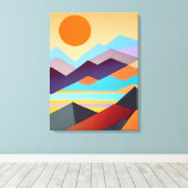 Südwestgebirge Geometrisch Abstrakt Leinwanddruck (Insitu (Holzboden))