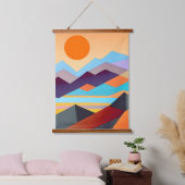 Südwestgebirge Geometrisch Abstrakt Wandteppich Mit Holzrahmen (Schlafzimmer)