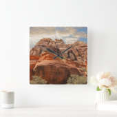 Südwestgebirge Quadratische Wanduhr (Zuhause)