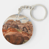 Südwestgebirgslandschaft Akryllischer Schlüsselanh Schlüsselanhänger (Rückseite)