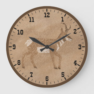 Südwestgehende Gabelbock-Antilope Alter Westen Große Wanduhr