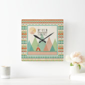 Südwestgeo II| Wild und frei sein Quadratische Wanduhr (Zuhause)