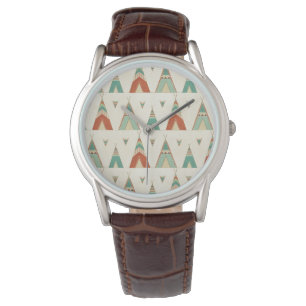 SüdwestGeo-Schritt geometrisches Teepee-Muster Armbanduhr