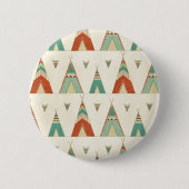 SüdwestGeo-Schritt| geometrisches Teepee-Muster Button (Vorderseite)