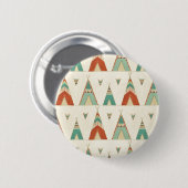 SüdwestGeo-Schritt| geometrisches Teepee-Muster Button (Vorne & Hinten)