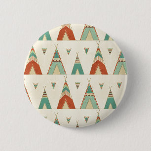 SüdwestGeo-Schritt geometrisches Teepee-Muster Button