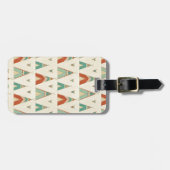 SüdwestGeo-Schritt| geometrisches Teepee-Muster Gepäckanhänger (Vorderseite horizontal)