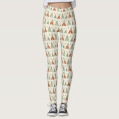 SüdwestGeo-Schritt| geometrisches Teepee-Muster Leggings (Vorderseite)
