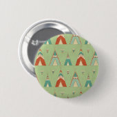 SüdwestGeo-Schritt| grünes Teepee-Muster Button (Vorne & Hinten)