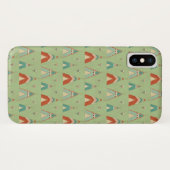 SüdwestGeo-Schritt| grünes Teepee-Muster Case-Mate iPhone Hülle (Rückseite (Horizontal))