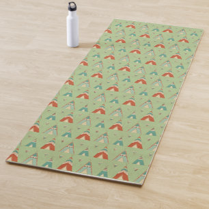 SüdwestGeo-Schritt grünes Teepee-Muster Yogamatte
