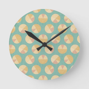 SüdwestGeo-Schritt   orange u. grünes Kreis-Must Runde Wanduhr