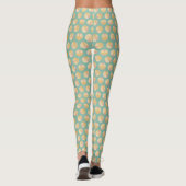 SüdwestGeo-Schritt | orange u. grünes Kreis-Muster Leggings (Rückseite)