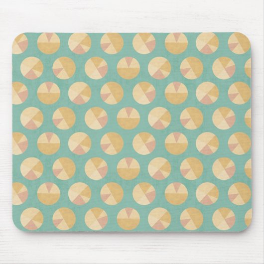 SüdwestGeo-Schritt | orange u. grünes Kreis-Muster Mousepad (Vorne)