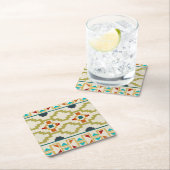 Südwestgeometrie I Rechteckiger Pappuntersetzer (Vor Ort)