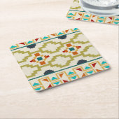 Südwestgeometrie I Rechteckiger Pappuntersetzer (angewinkelt)